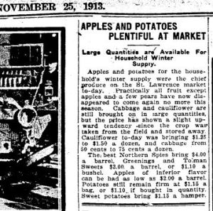Apples and Potatoes Nov. 1913